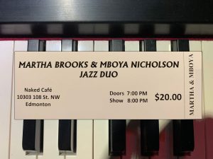 Martha Brooks and Mboys Nicholson nodate ticket